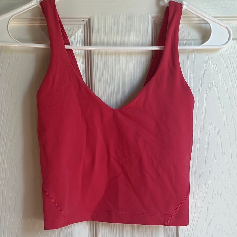 Red Sleeveless Crop Top